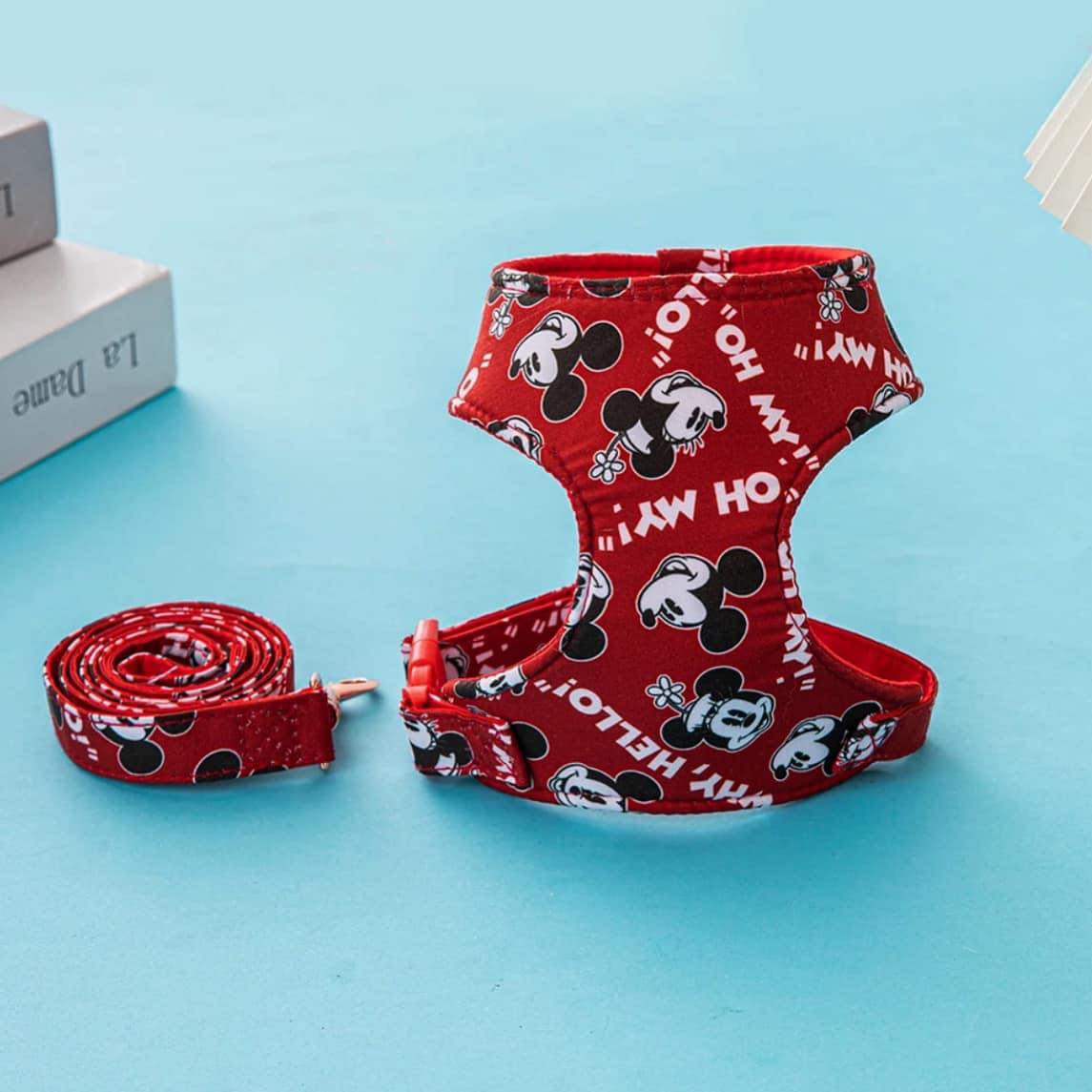 Нагръдник с повод MICKEY MOUSE