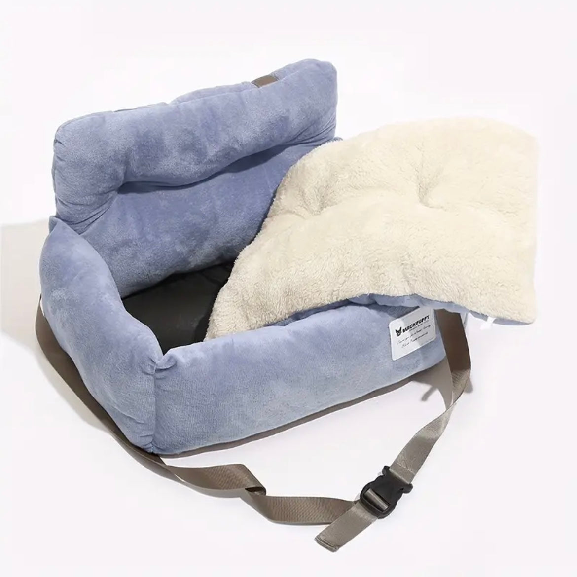 Плюшена седалка за пътуване Small Blue